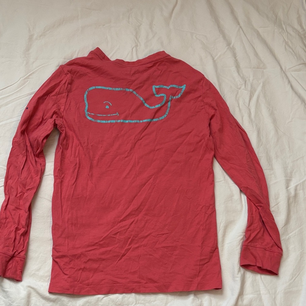Vineyard Vines Coral Long Sleeve with Logo